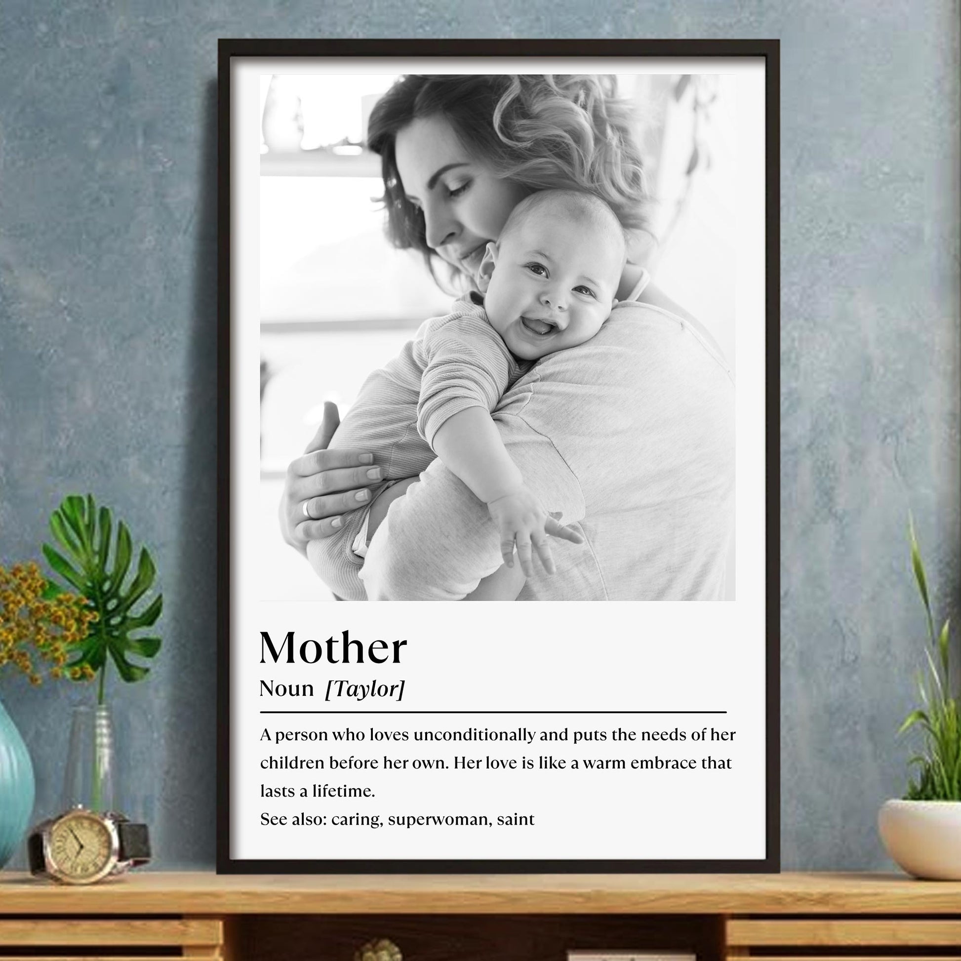 Mother's Warm Embrace, Portrait Of Mother And Child