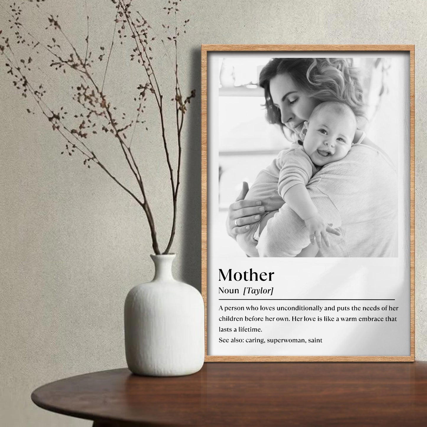 Mother's Warm Embrace, Portrait Of Mother And Child