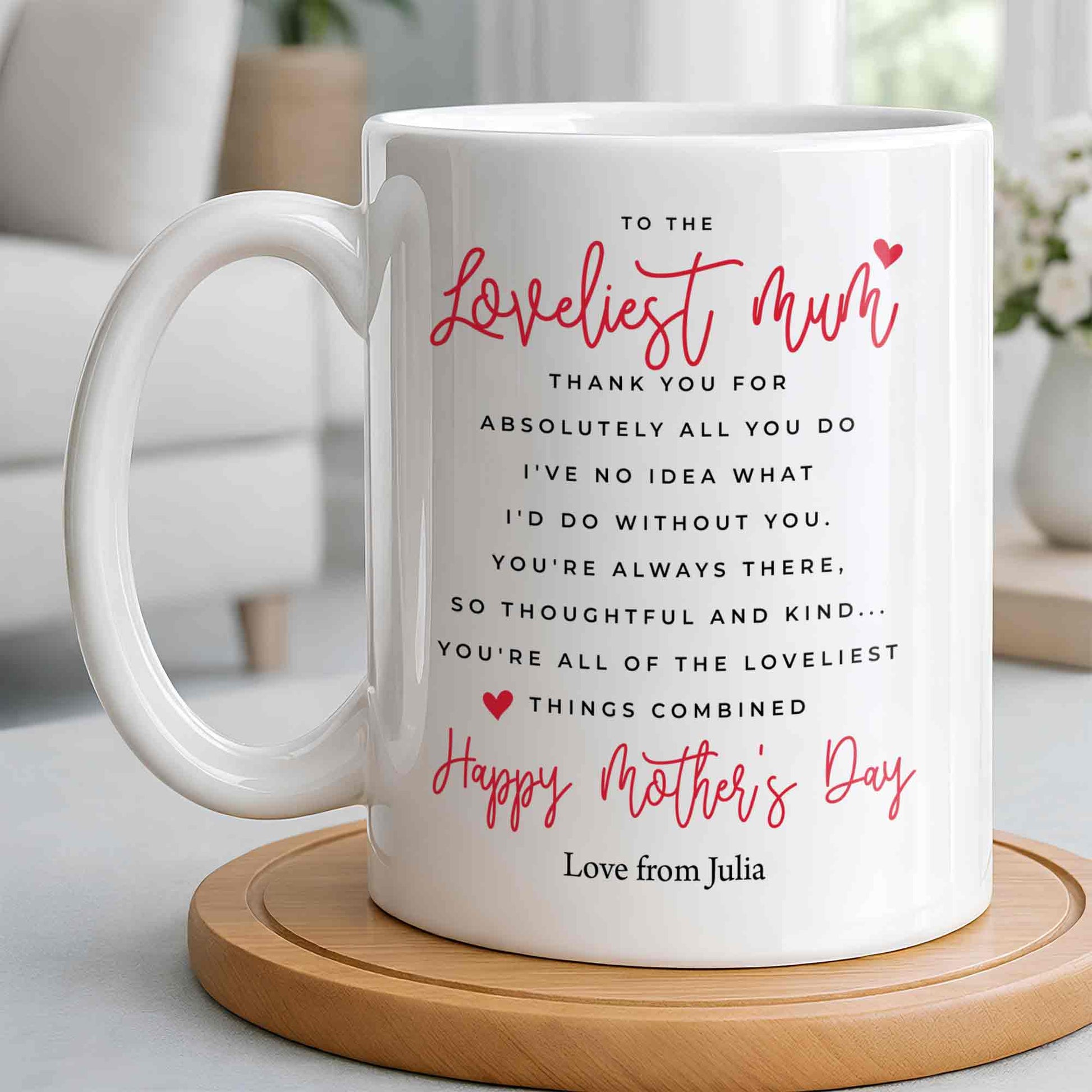 To The Loveliest Mum With Hearts