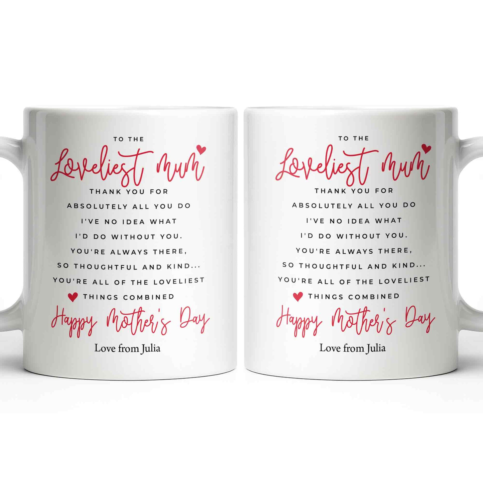 To The Loveliest Mum With Hearts