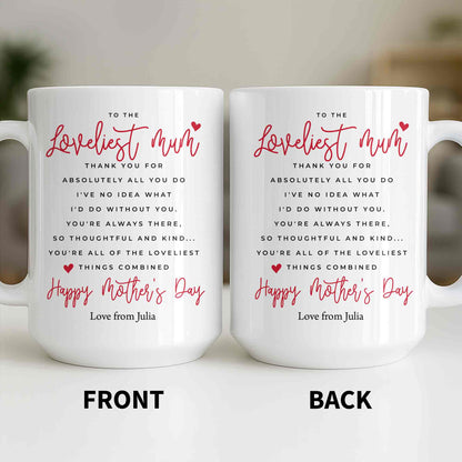 To The Loveliest Mum With Hearts