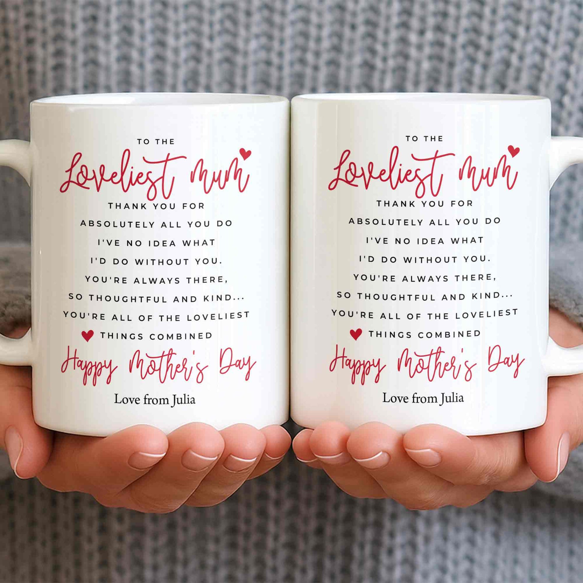 To The Loveliest Mum With Hearts