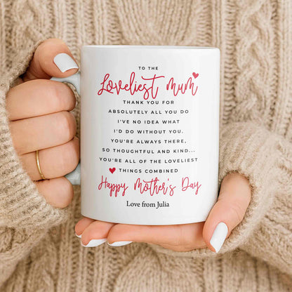 To The Loveliest Mum With Hearts