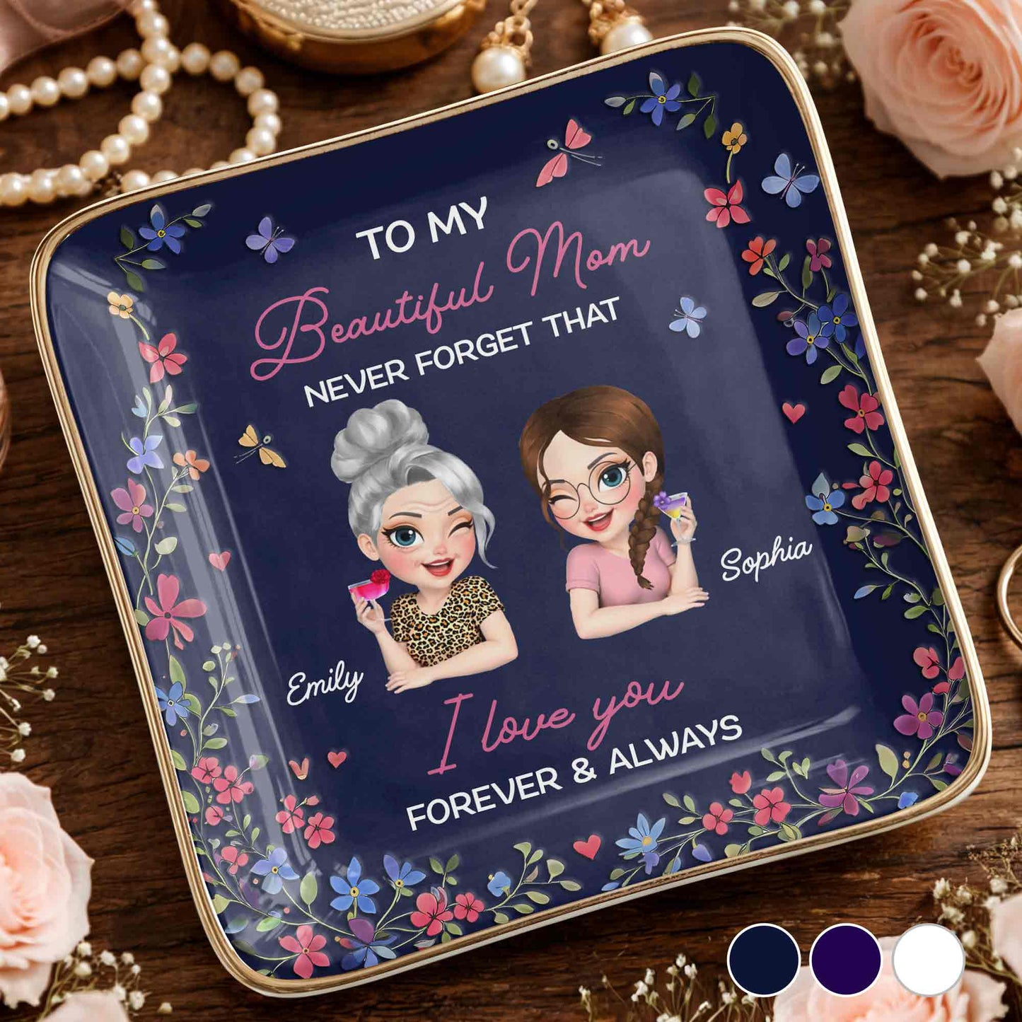 To My Beautiful Mom Never Forget That Flowers Mother And Daughter