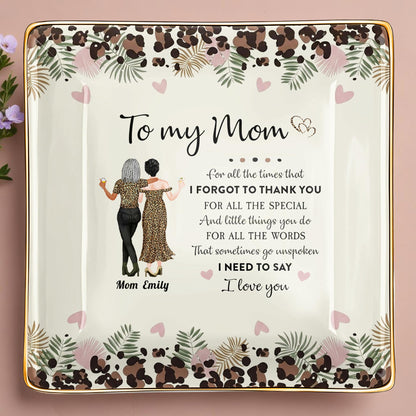 To My Mom, Beautiful Ceramic Square Shaped Dish