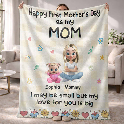 Happy First Mother's Day As My Mom Blanket