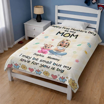 Happy First Mother's Day As My Mom Blanket