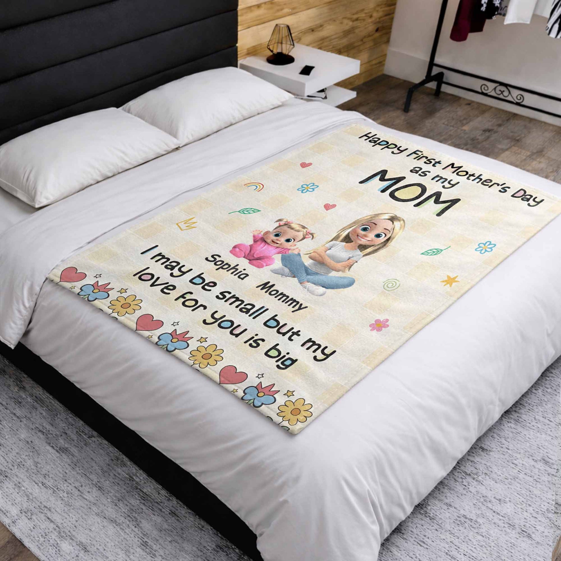 Happy First Mother's Day As My Mom Blanket