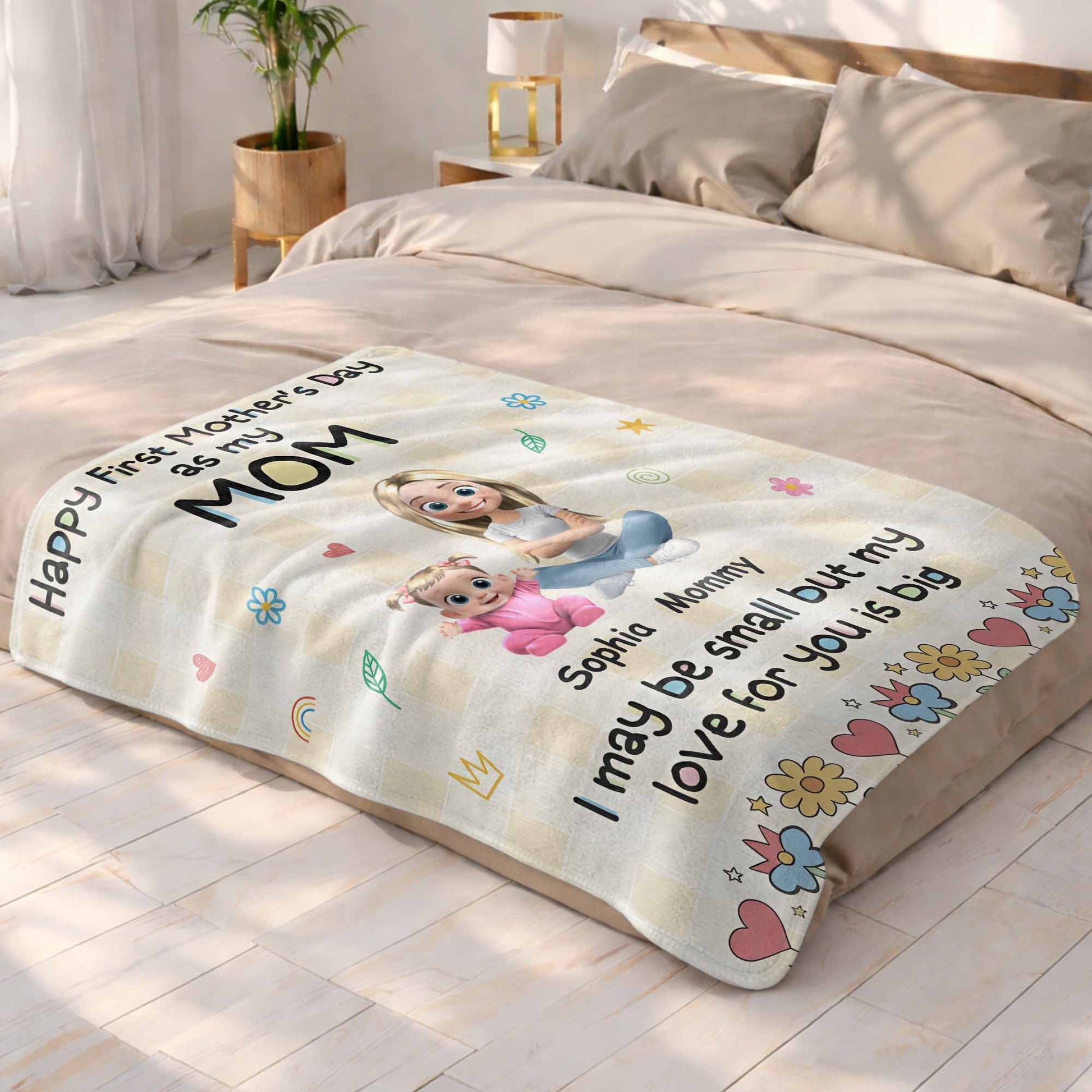 Happy First Mother's Day As My Mom Blanket