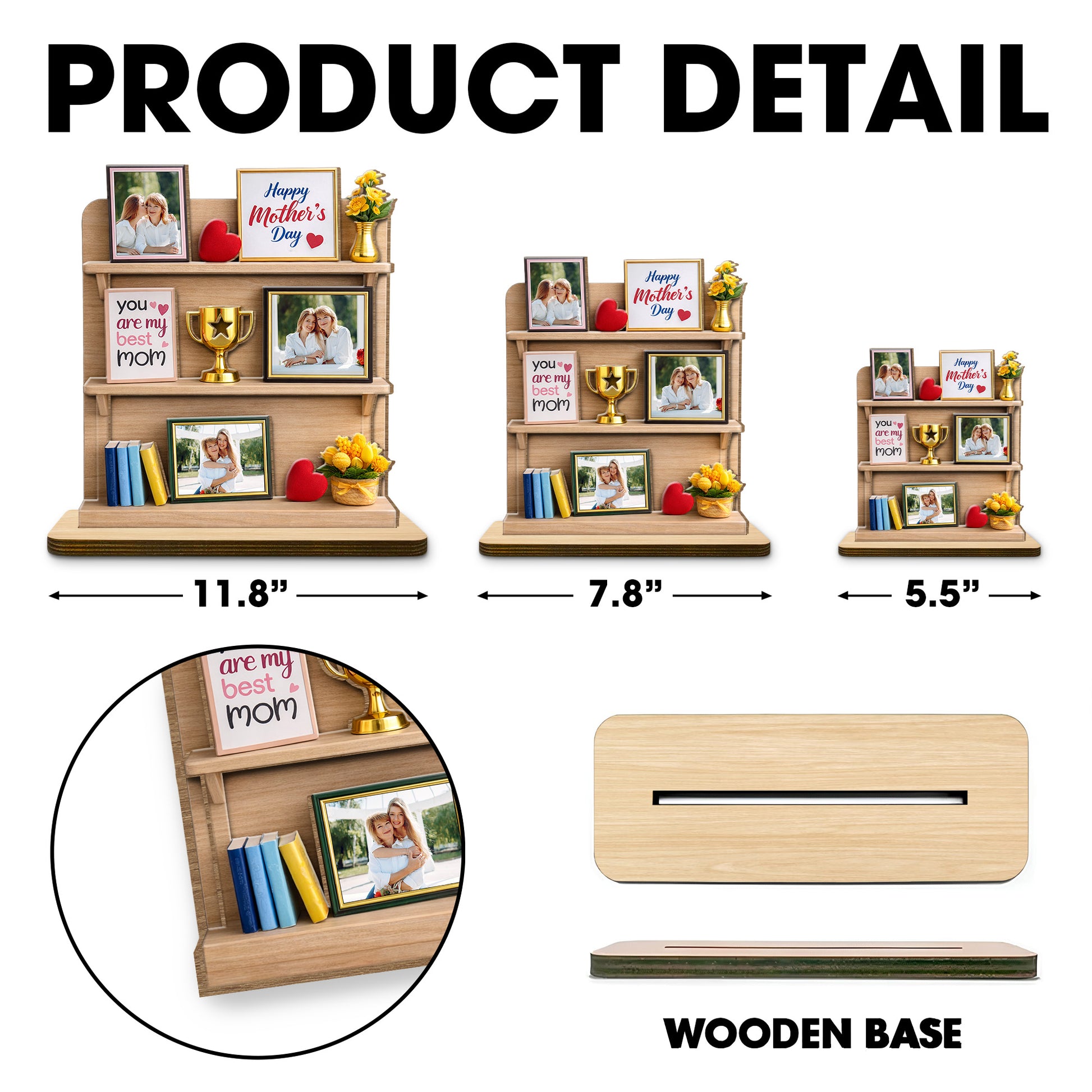 You Are My Best Mom, Happy Mother's Day, Heart, Trophy