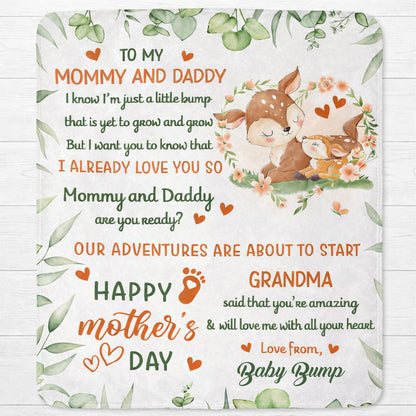 To My Mommy And Daddy Happy Mother's Day Deer And Fawn