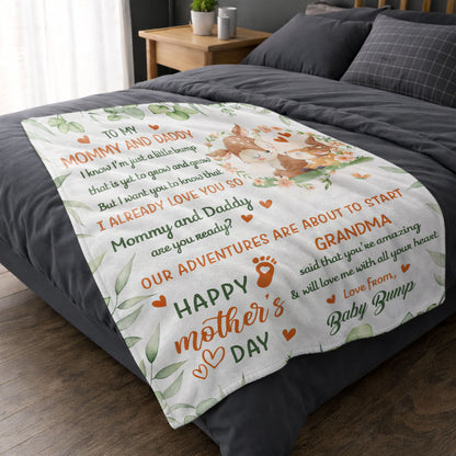 To My Mommy And Daddy Happy Mother's Day Deer And Fawn