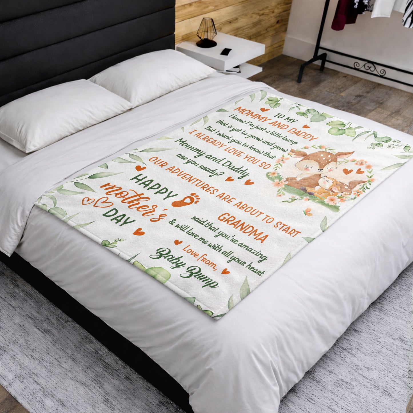 To My Mommy And Daddy Happy Mother's Day Deer And Fawn