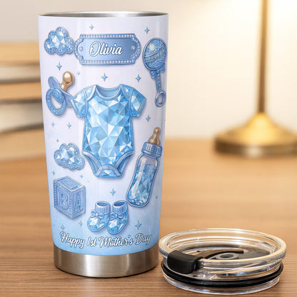 Happy 1st Mother's Day Pink Baby Clothes And Accessories - Personalized Custom Stainless Steel Tumbler 20oz 30oz - MOM306_TB