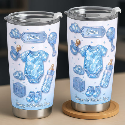 Happy 1st Mother's Day Pink Baby Clothes And Accessories - Personalized Custom Stainless Steel Tumbler 20oz 30oz - MOM306_TB