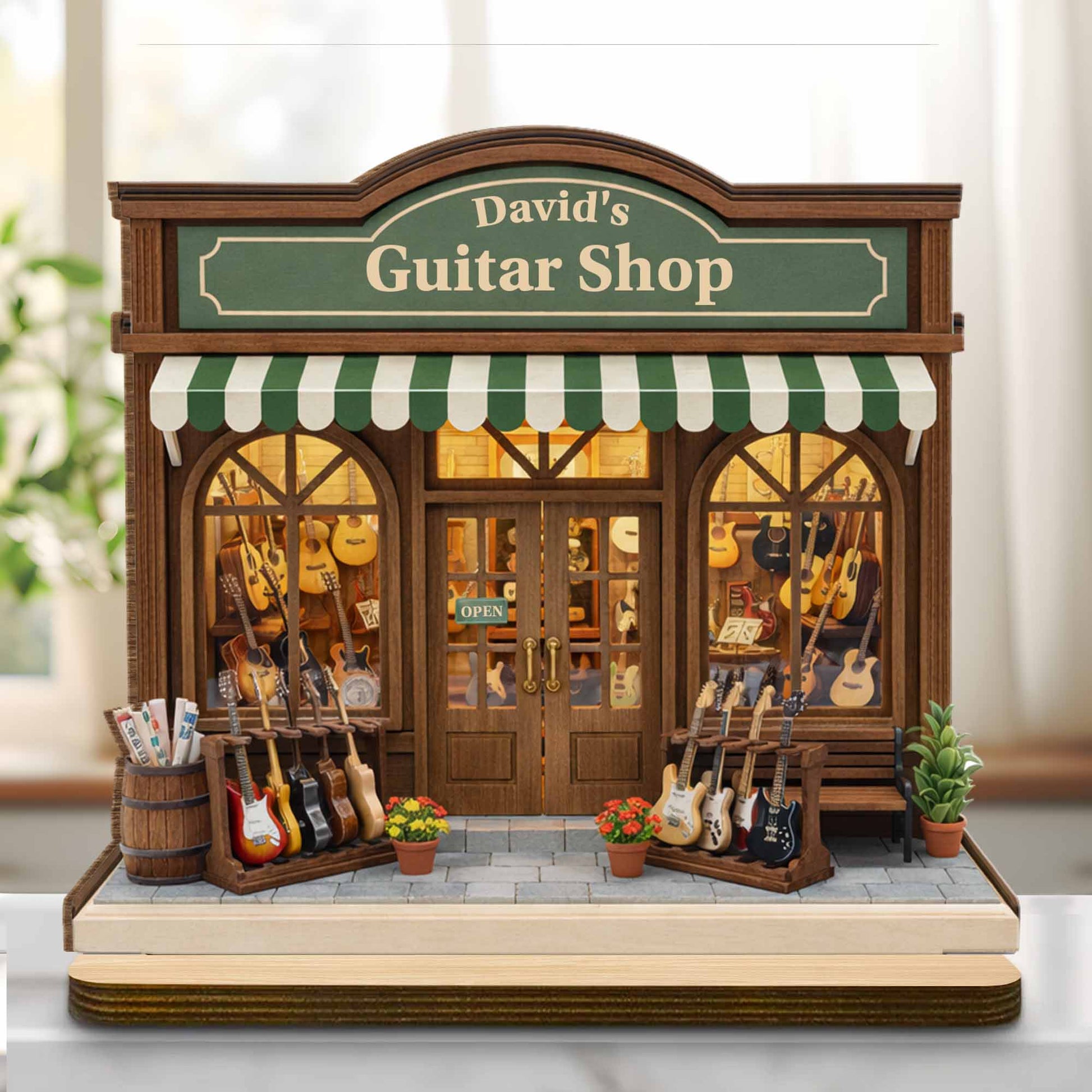 Guitar Shop With Miniature Musical Instruments