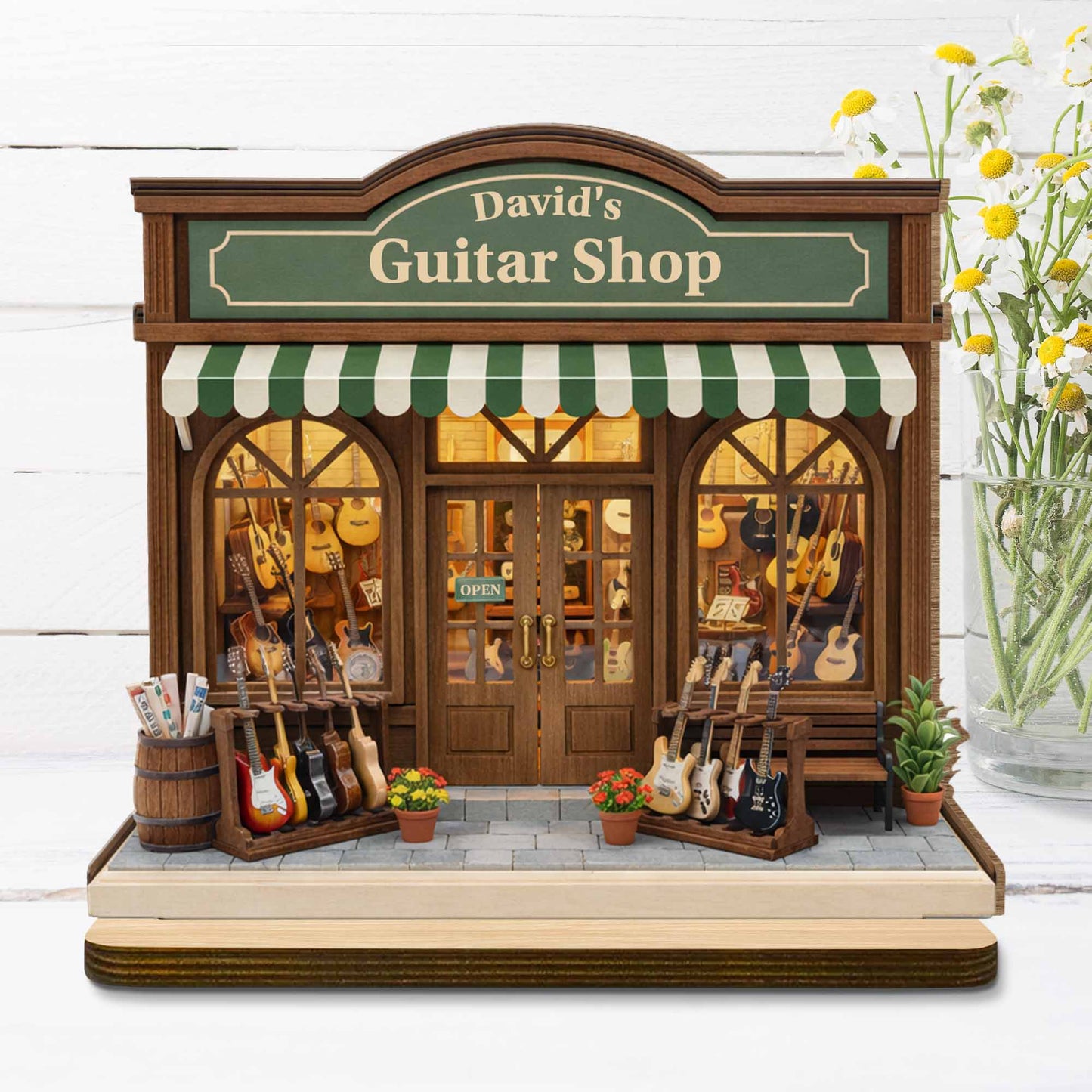 Guitar Shop With Miniature Musical Instruments
