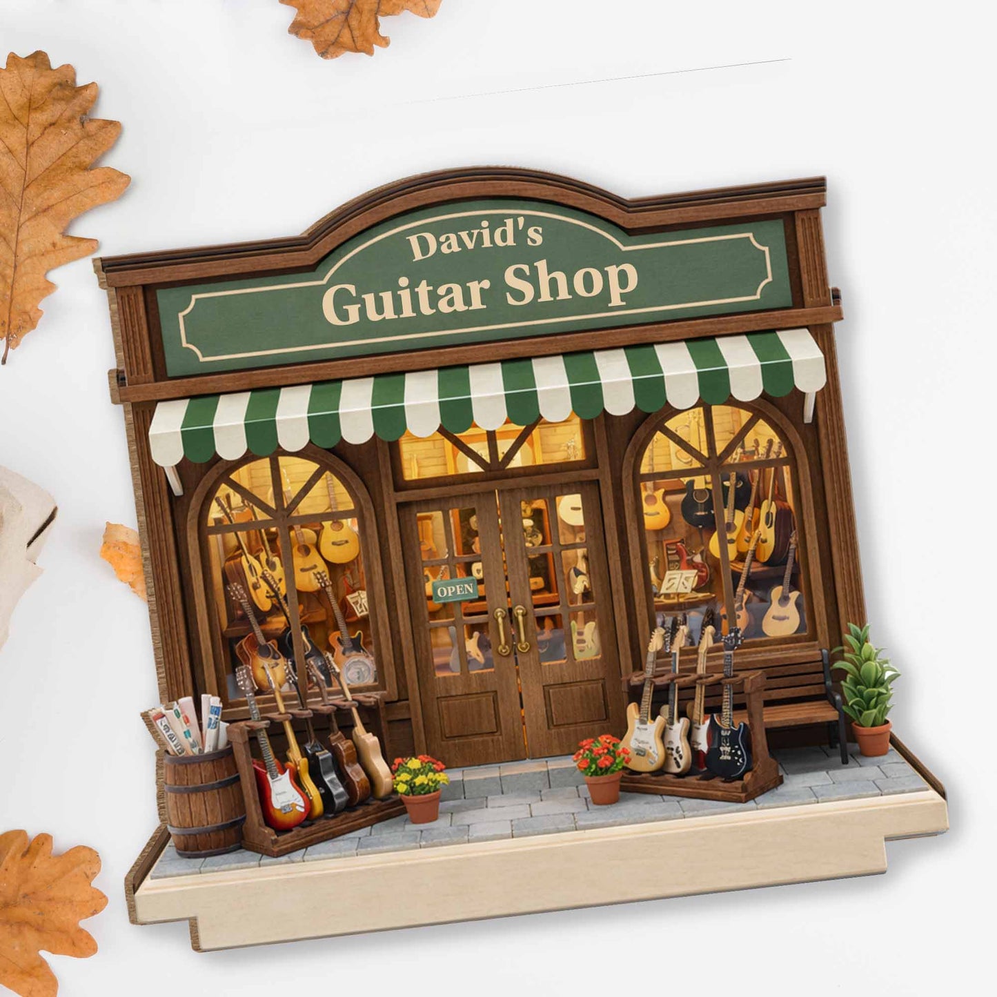 Guitar Shop With Miniature Musical Instruments