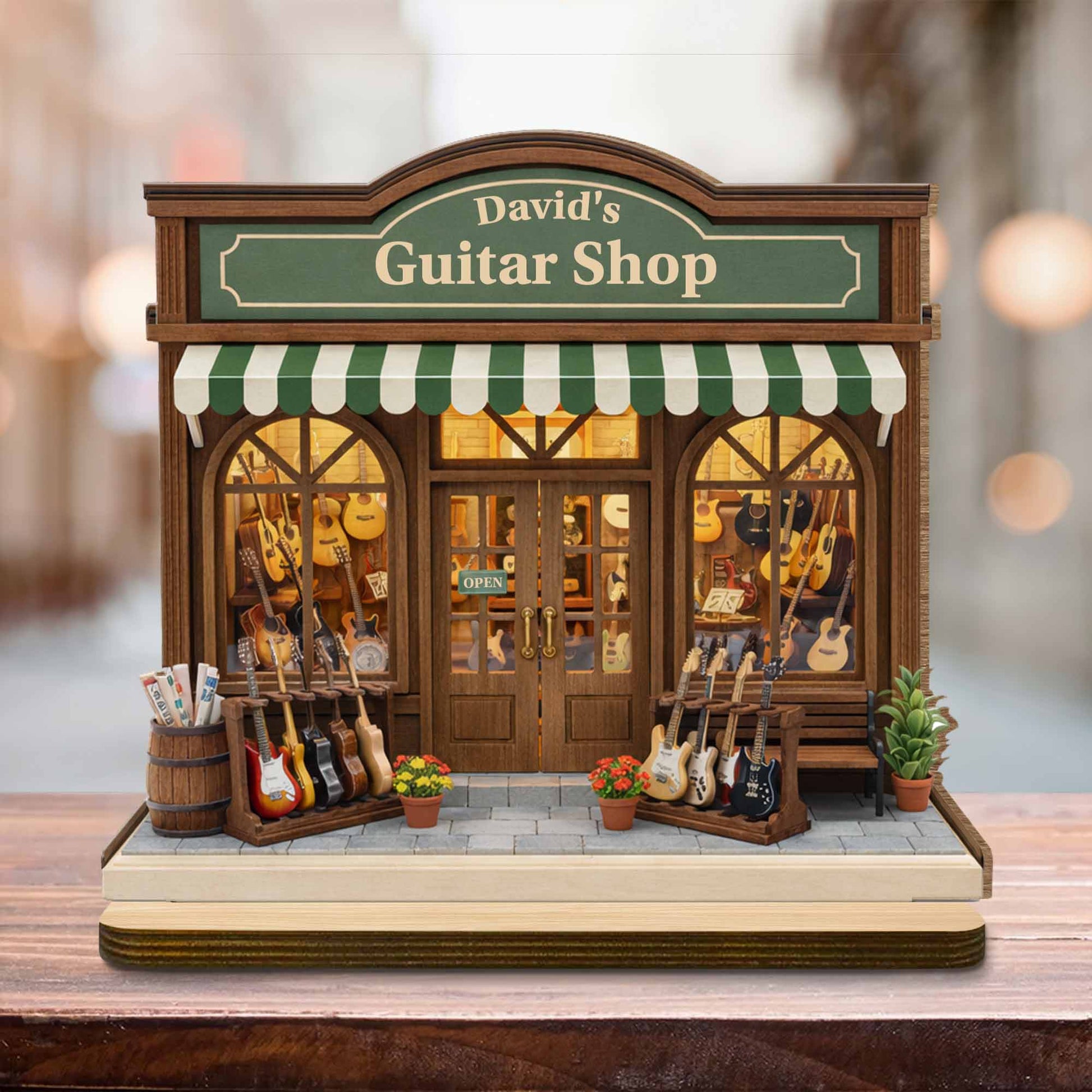 Guitar Shop With Miniature Musical Instruments