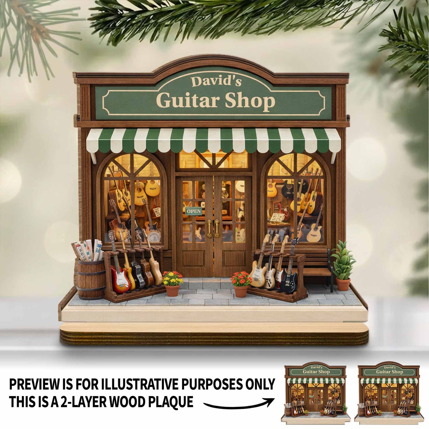 Guitar Shop With Miniature Musical Instruments