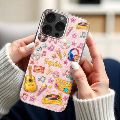 Music Is My Life Melody Guitar Microphone And Musical Notes