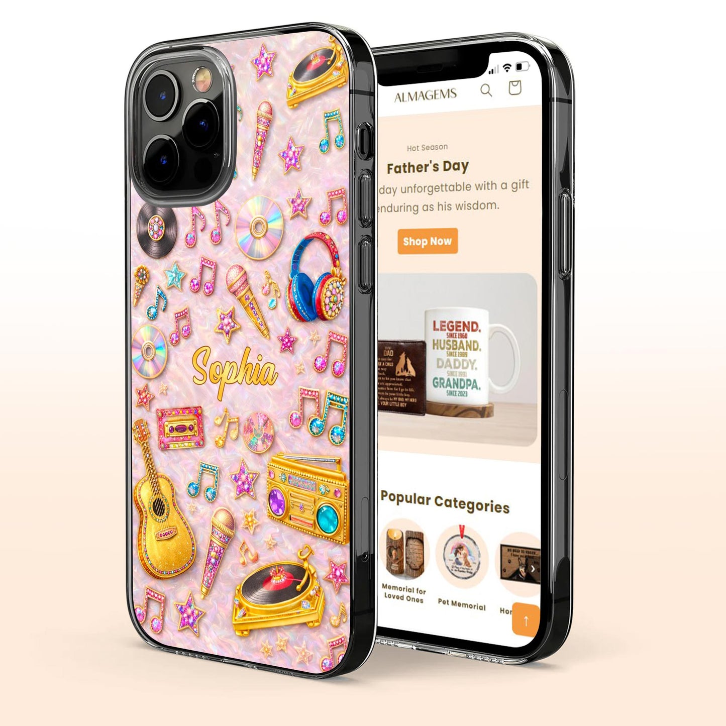 Music Is My Life Melody Guitar Microphone And Musical Notes