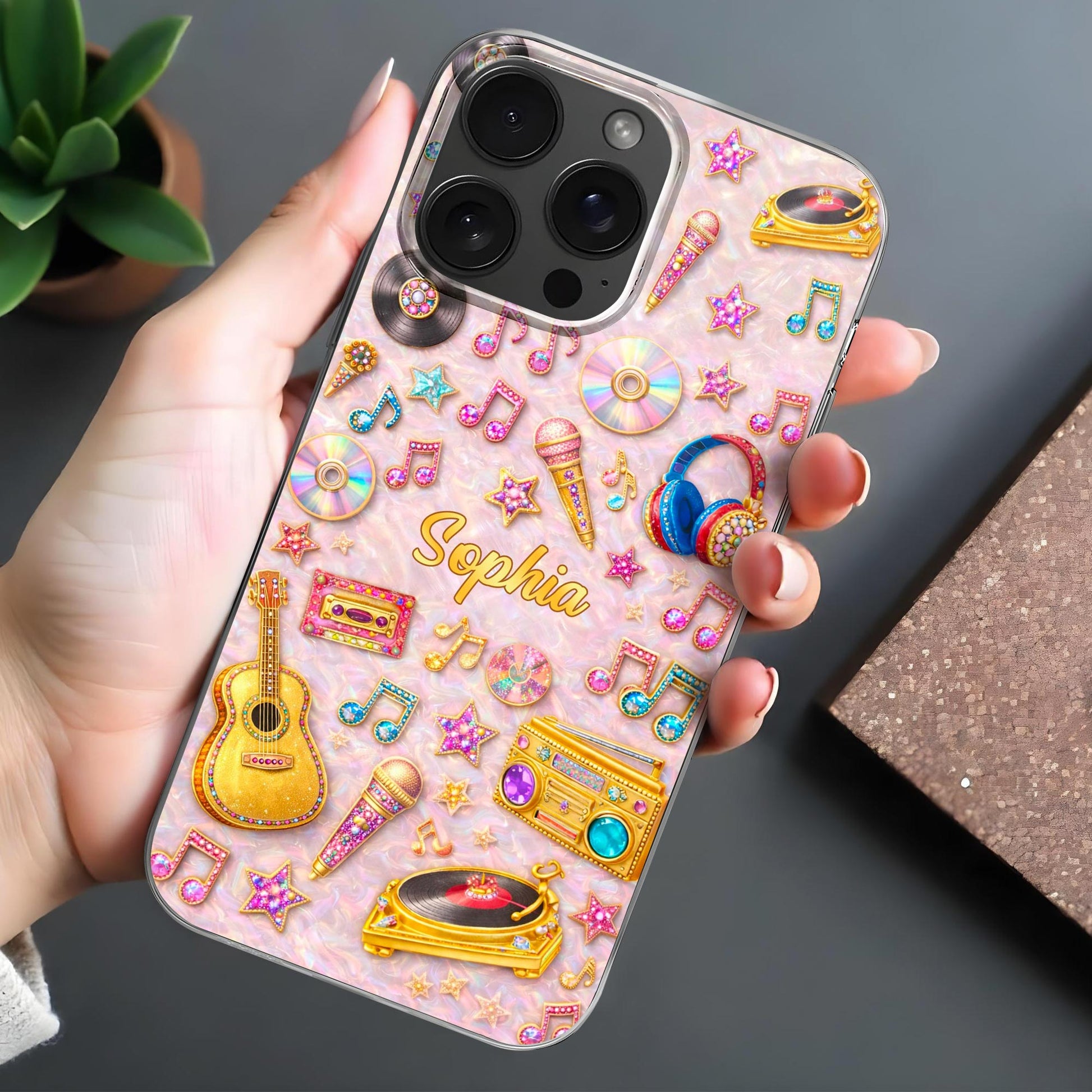 Music Is My Life Melody Guitar Microphone And Musical Notes