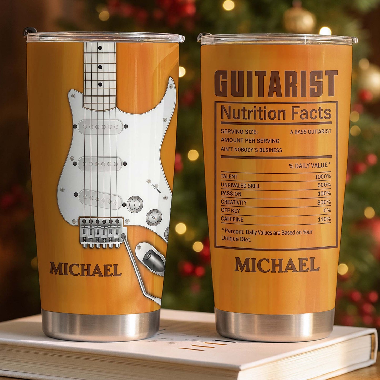 Guitarist Nutrition Facts Electric Guitar Musician Gift