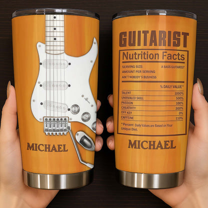 Guitarist Nutrition Facts Electric Guitar Musician Gift