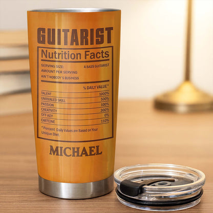 Guitarist Nutrition Facts Electric Guitar Musician Gift