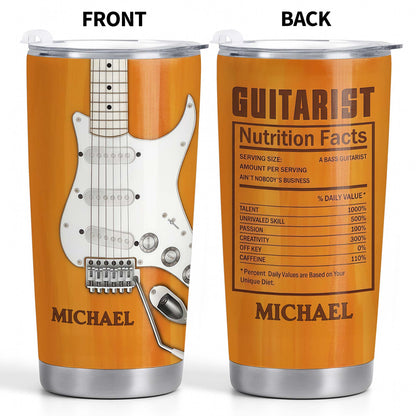 Guitarist Nutrition Facts Electric Guitar Musician Gift