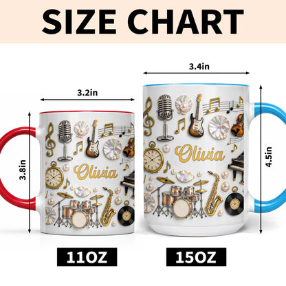 A Life Filled With Music Notes Guitar Drums And Saxophone