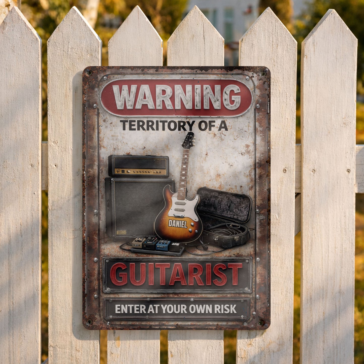 Warning Territory Of A Guitarist Enter At Your Own Risk Electric Guitar