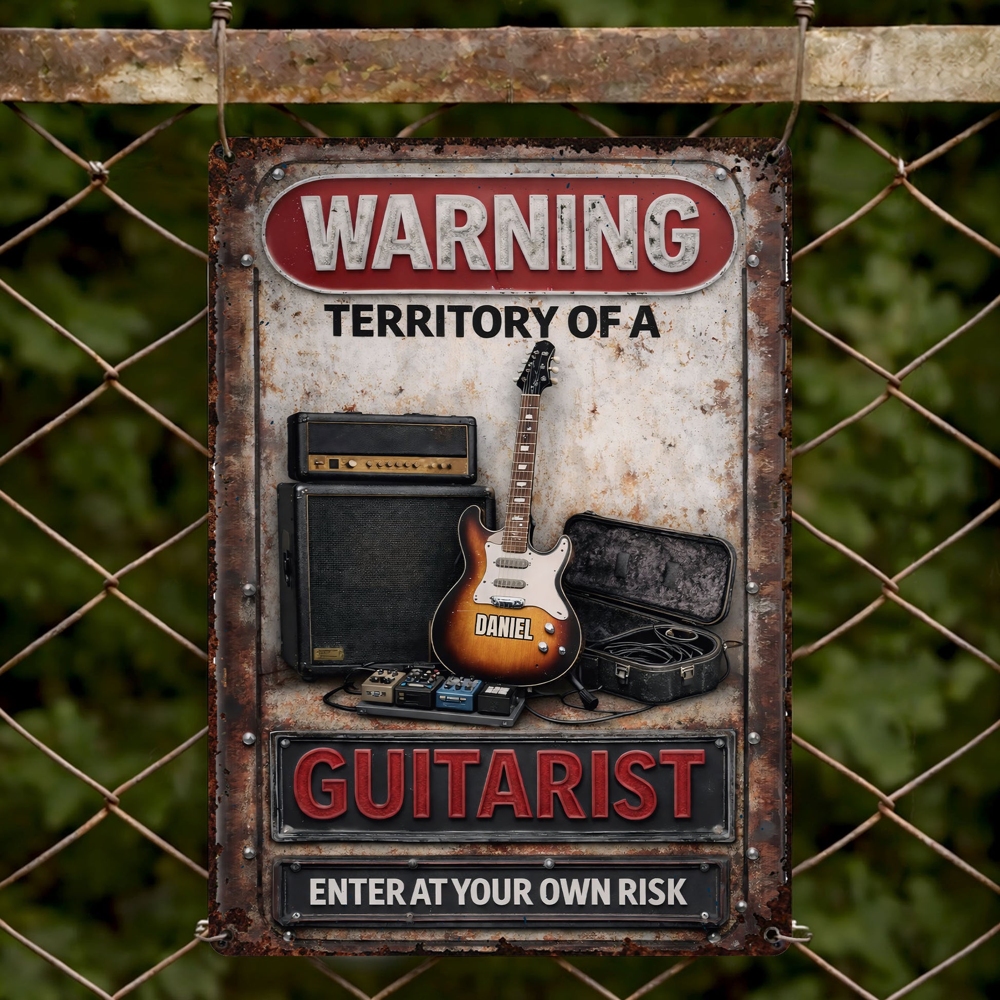 Warning Territory Of A Guitarist Enter At Your Own Risk Electric Guitar
