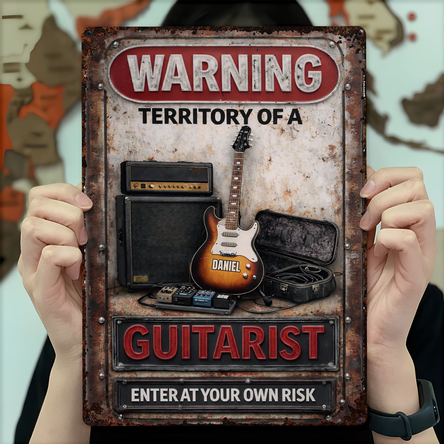 Warning Territory Of A Guitarist Enter At Your Own Risk Electric Guitar