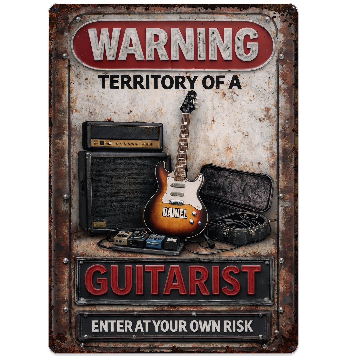 Warning Territory Of A Guitarist Enter At Your Own Risk Electric Guitar