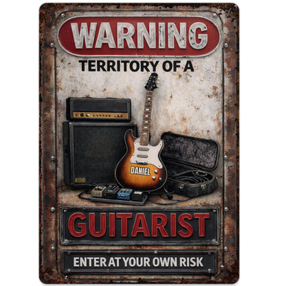 Warning Territory Of A Guitarist Enter At Your Own Risk Electric Guitar