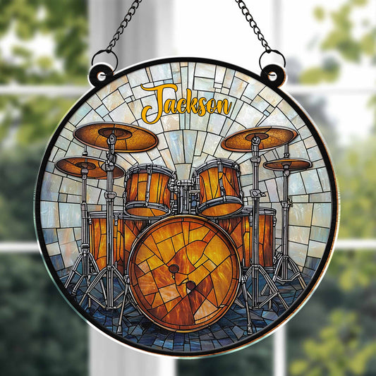 Music Is Life, Stained Glass Style Drum Set