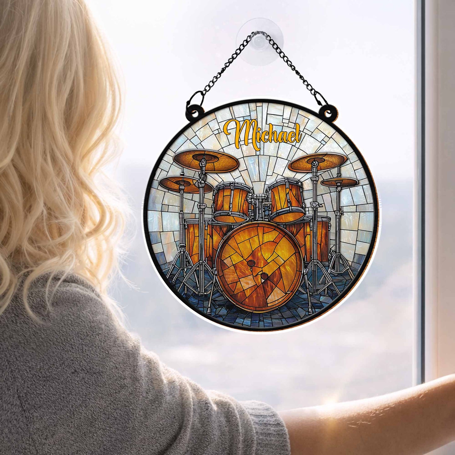 Music Is Life, Stained Glass Style Drum Set