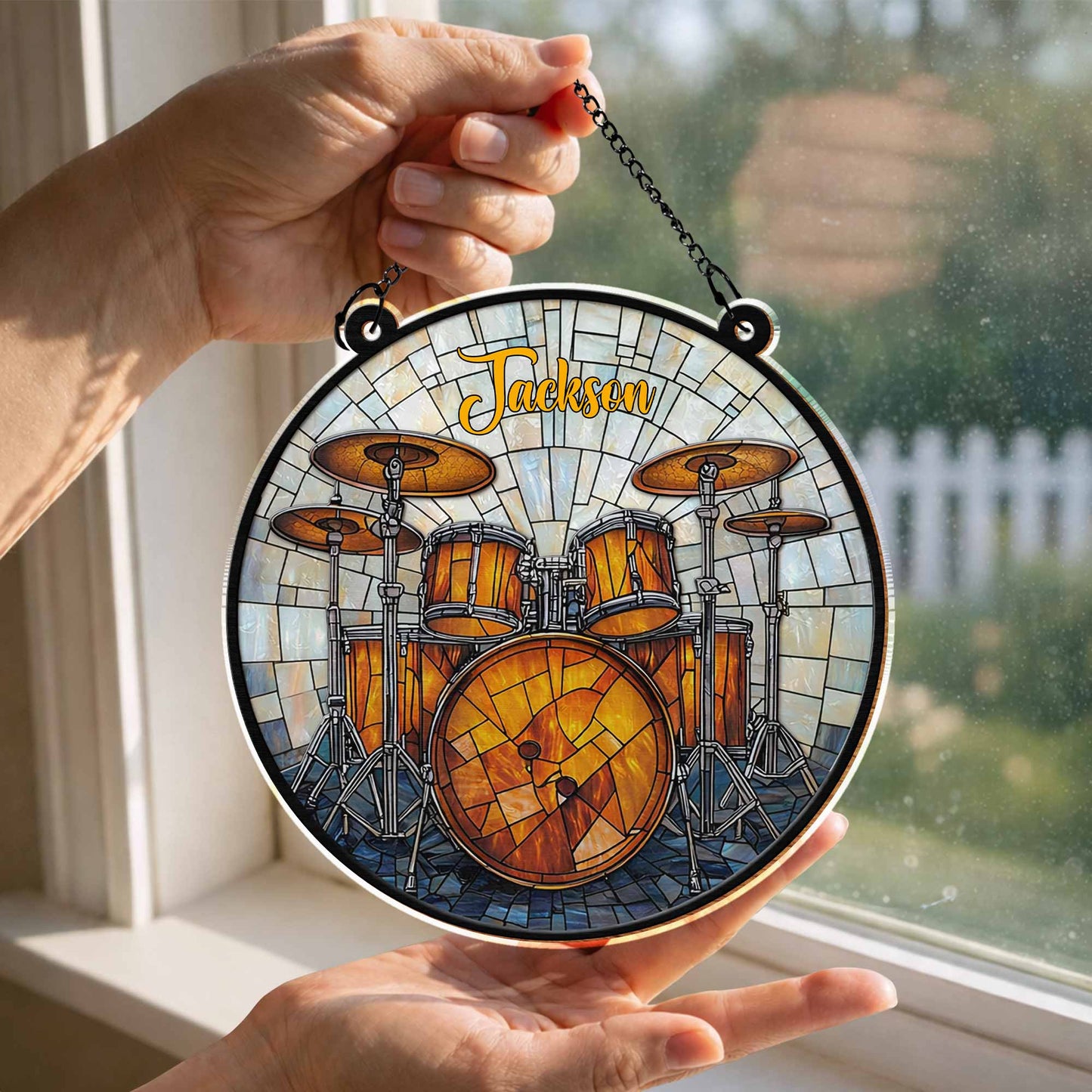Music Is Life, Stained Glass Style Drum Set