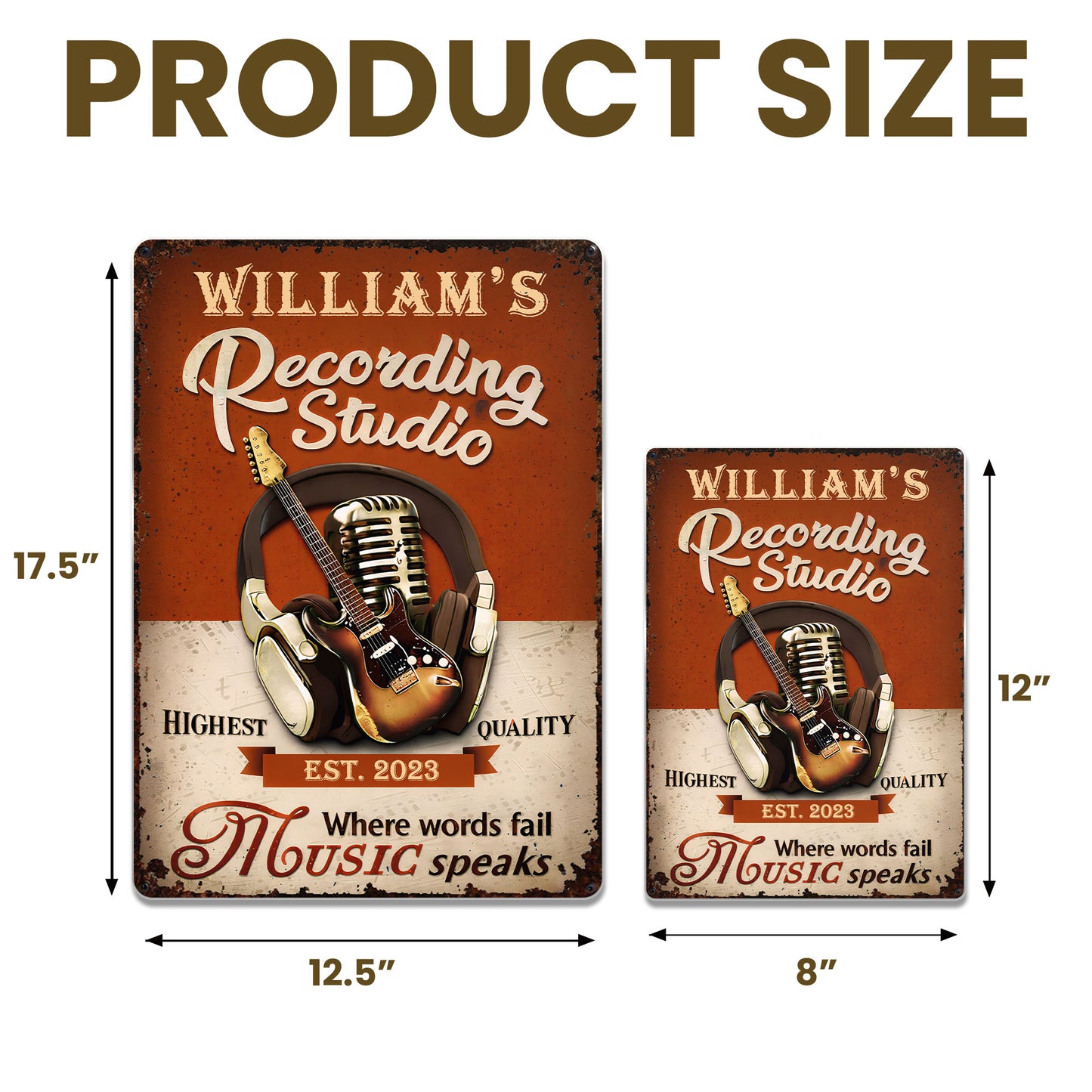 Recording Studio Where Words Fail Music Speaks Guitar And Headphones