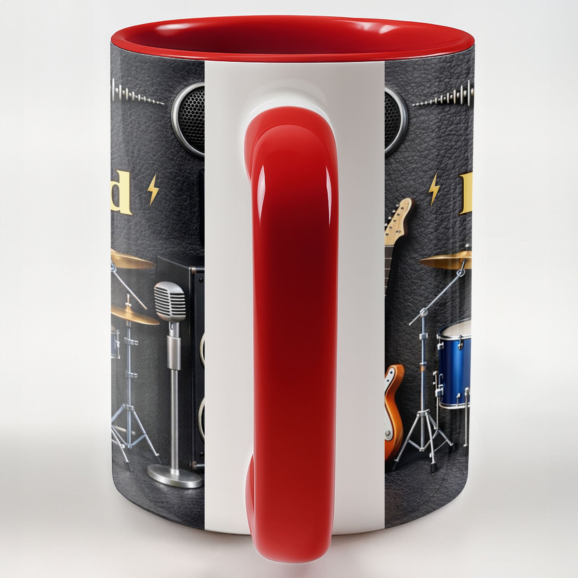 Rock On And Play Loud With Drums Skull And Guitar Design