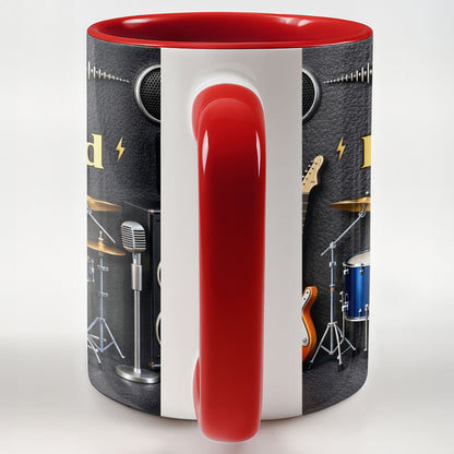 Rock On And Play Loud With Drums Skull And Guitar Design