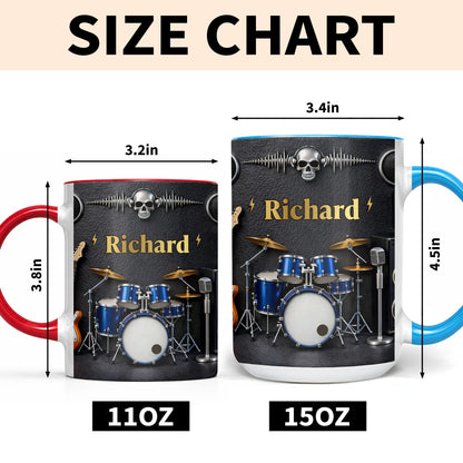 Rock On And Play Loud With Drums Skull And Guitar Design