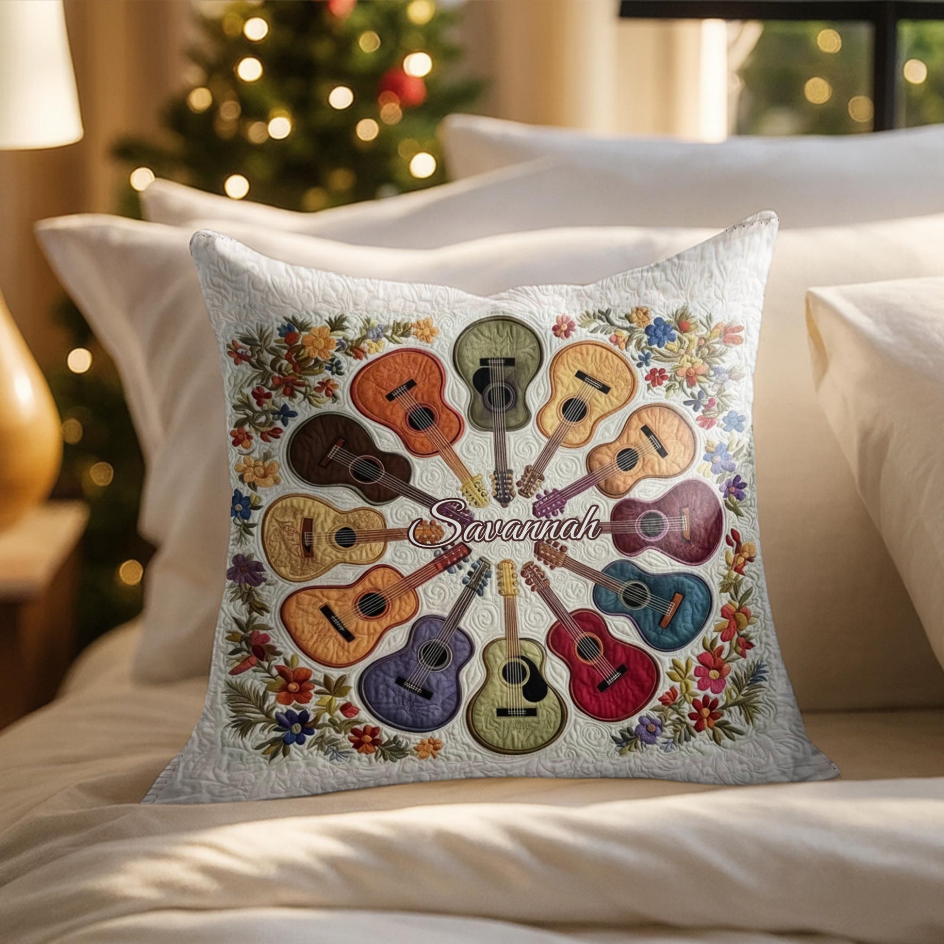 Music Brings Color To Life With Colorful Acoustic Guitars And Flowers