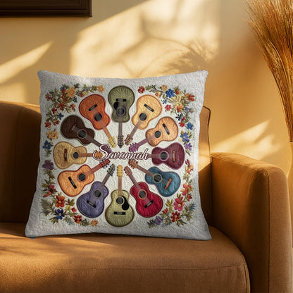 Music Brings Color To Life With Colorful Acoustic Guitars And Flowers