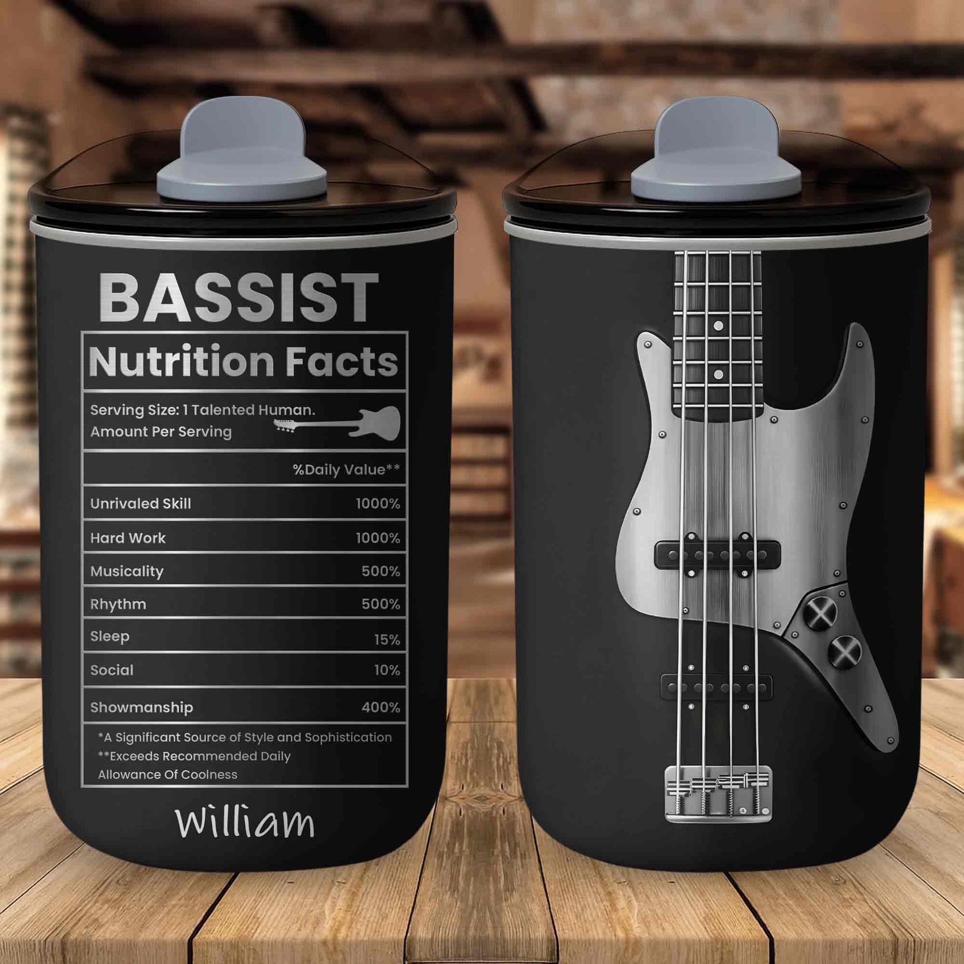 Bassist Nutrition Facts Talented Human Bass Guitar