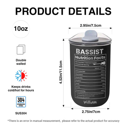 Bassist Nutrition Facts Talented Human Bass Guitar