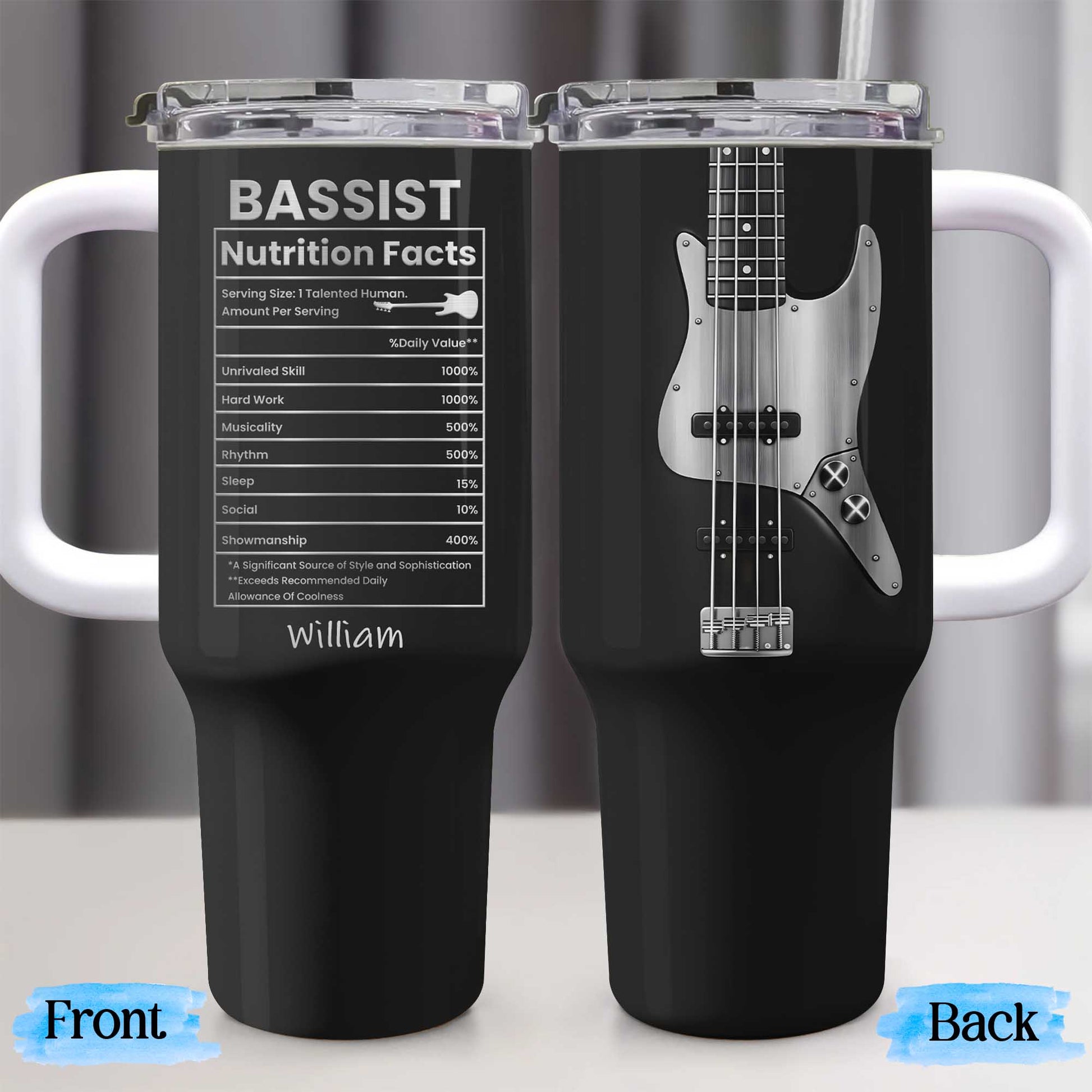 Bassist Nutrition Facts Talented Human Bass Guitar Design