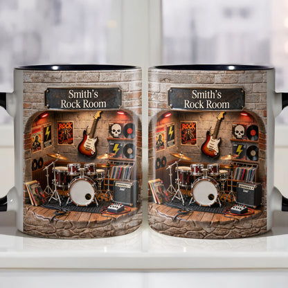 Rock Room With Guitar And Drums Set Design